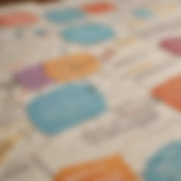 A mind-map illustrating themes of motivational books