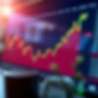 A stock market graph showing investment trends