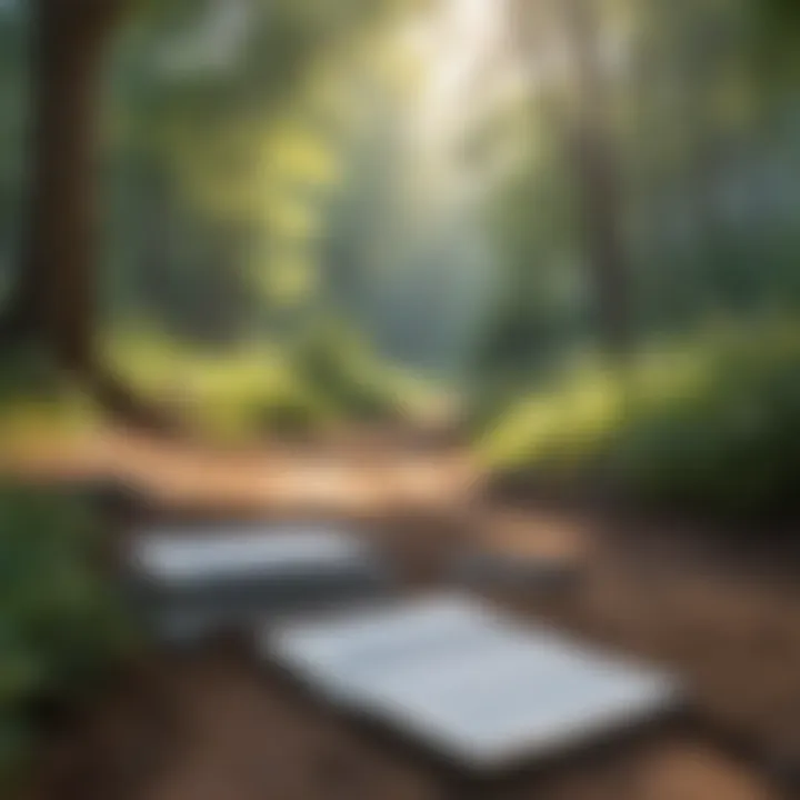 A serene outdoor scene perfect for enjoying audiobooks.