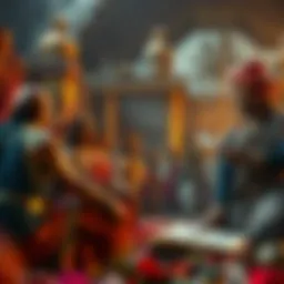 Depiction of a historical caste system in a literary context