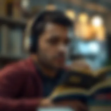 Enhancing Growth Through Audiobooks A person engaged in personal development while listening