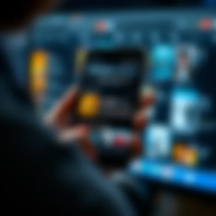 A close-up of a smartphone displaying the Audible Plus app interface