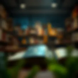 A diverse selection of audiobooks and podcasts on a digital platform