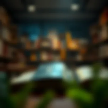 A diverse selection of audiobooks and podcasts on a digital platform