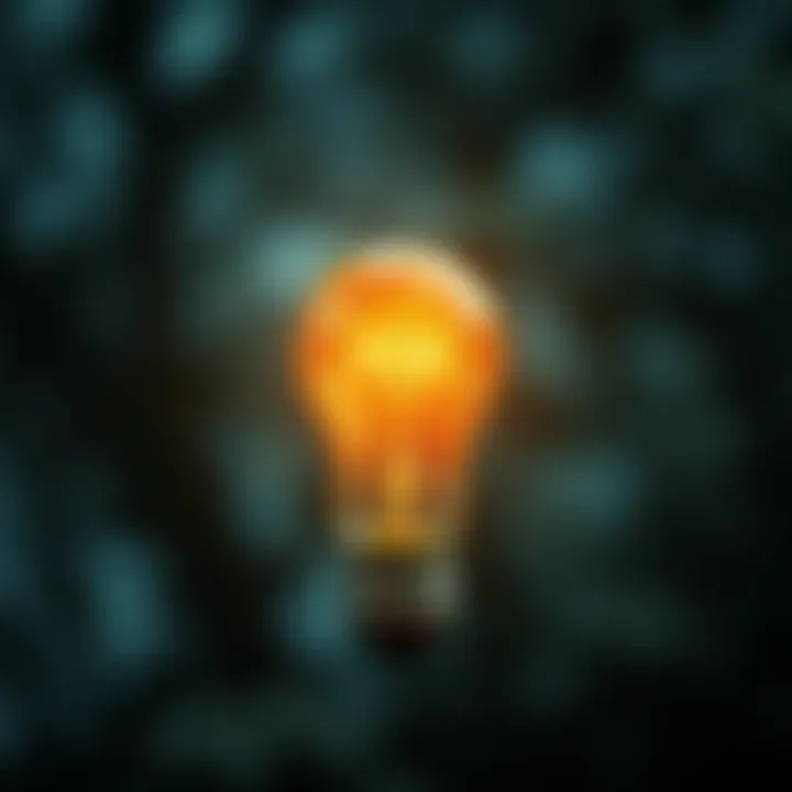 A light bulb moment, signifying realization and redirection.