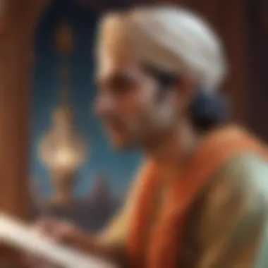 Reflection on Teachings A contemplative figure reflecting on the teachings of the Bhagavad Gita