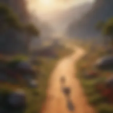 Philosophical Essence of the Gita A serene landscape depicting the philosophical essence of the Bhagavad Gita