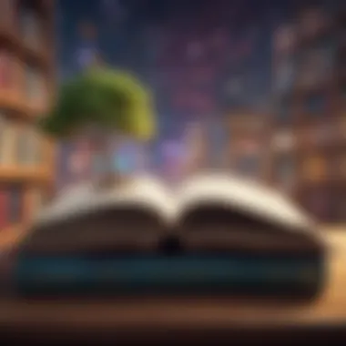 Personal Growth Through Literature An abstract representation of personal growth through books
