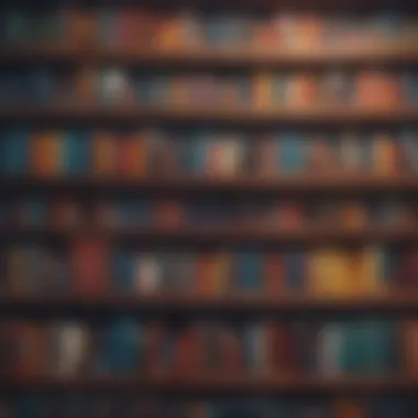 A bookshelf filled with influential titles for personal development