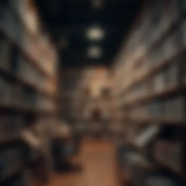 Diverse Literary Genres A serene library with shelves filled with diverse genres of books