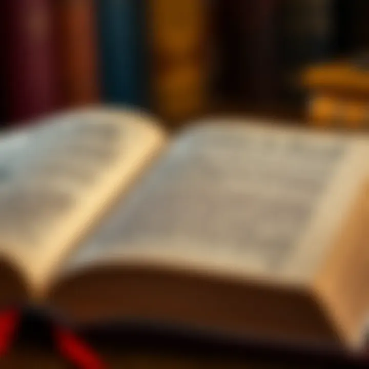 Wisdom in Words An open book with highlights of wisdom captured in elegant typography