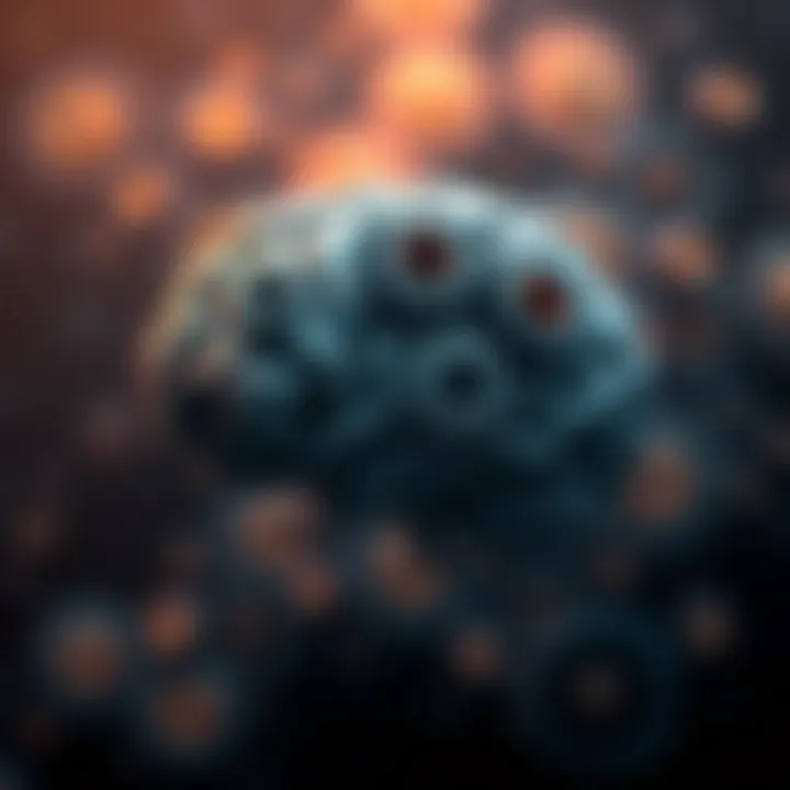 A brain with gears symbolizing cognitive restructuring