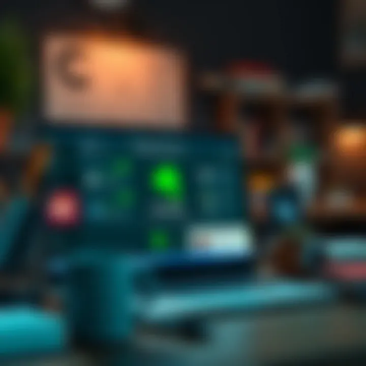 Exploring Evernote's Features Digital workspace showcasing Evernote features