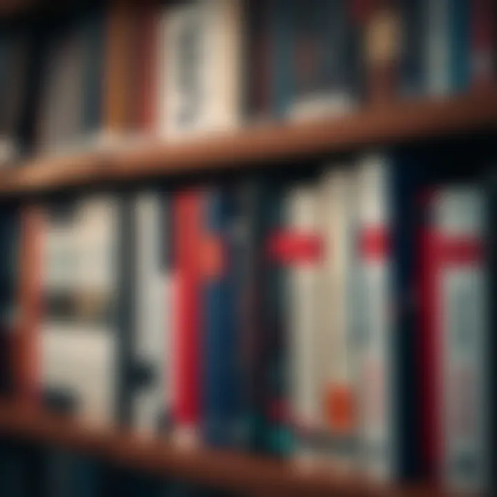 A library shelf lined with essential financial books