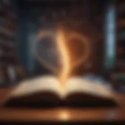 An open book with light illuminating its pages, symbolizing knowledge and enlightenment