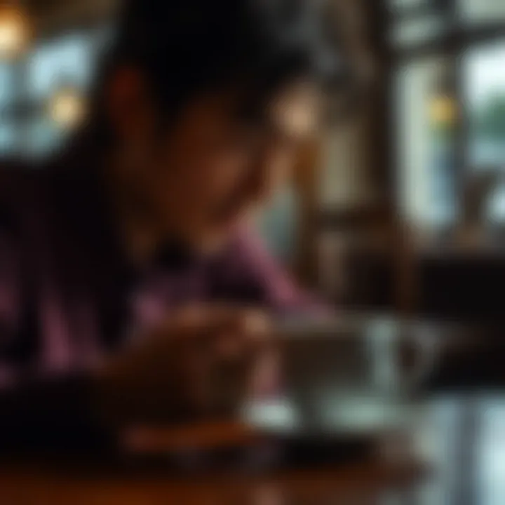 A person contemplating over a cup of tea