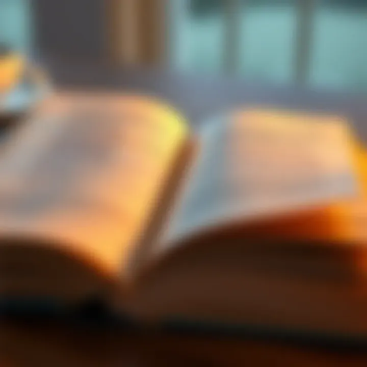 An open book with highlighted quotes