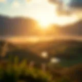 A serene landscape reflecting on the power of brevity