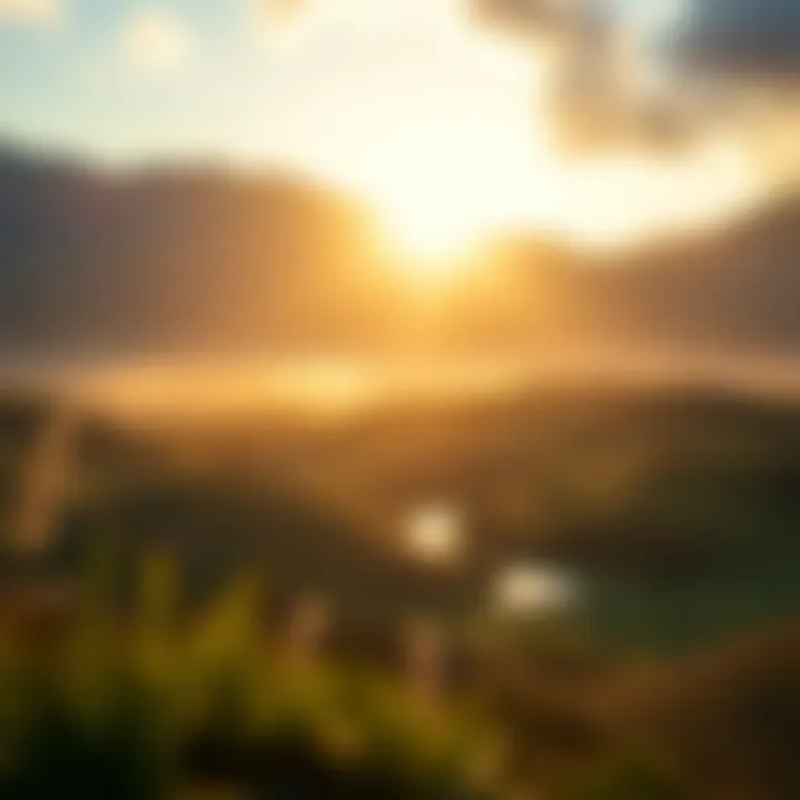 A serene landscape reflecting on the power of brevity