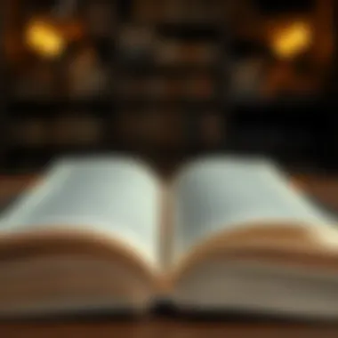 An open book with pages turning, symbolizing the journey of discovery