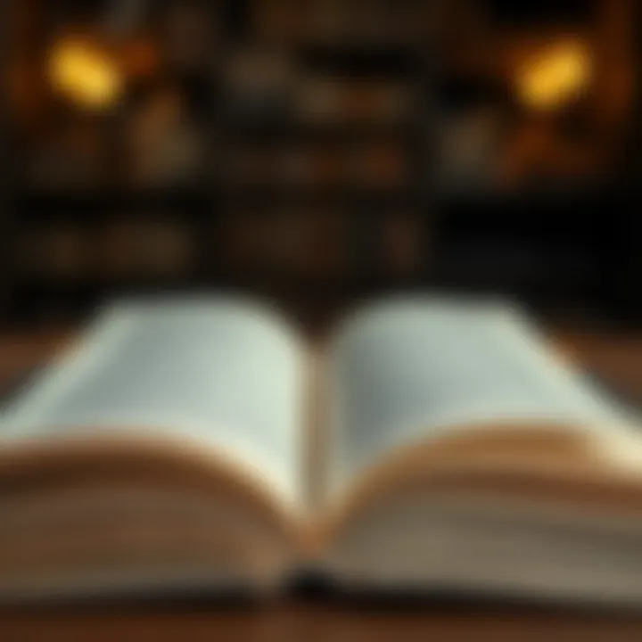 An open book with pages turning, symbolizing the journey of discovery