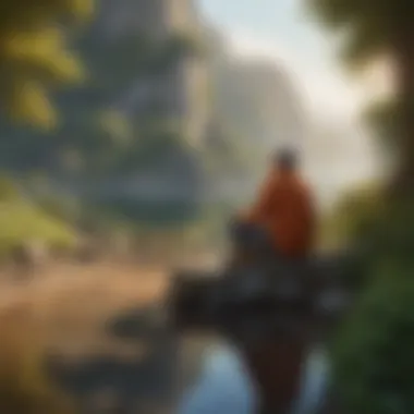 The Journey Within: Personal Reflection on Happiness A thoughtful individual contemplating in a tranquil setting, emphasizing personal reflection and the pursuit of happiness.