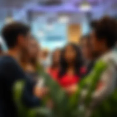 Networking Among Female Entrepreneurs A group of diverse entrepreneurs networking