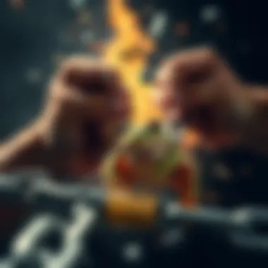 Breaking Free from Procrastination Dynamic representation of breaking chains to symbolize overcoming procrastination