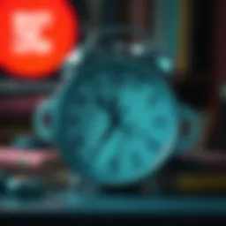 A vibrant illustration of a clock symbolizing time management