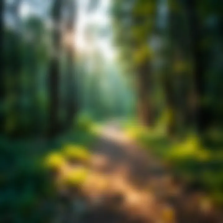 Peaceful Forest Path A peaceful forest path signifying the journey of personal growth
