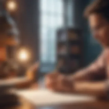Learning and Reflection in Entrepreneurship A person writing notes from a book