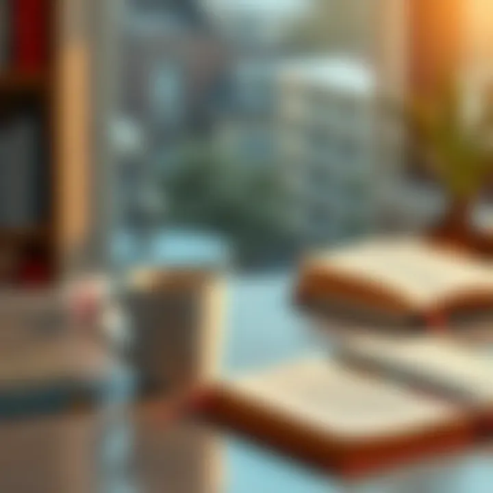 Reflection and Planning for Retirement A peaceful setting with a coffee cup and a journal, illustrating reflection and planning for the future