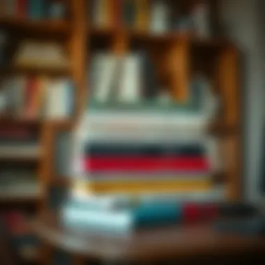 A Stack of Influential Finance Books A stack of influential finance books on a wooden desk