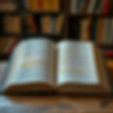 Key Insights from Influential Texts An open book with highlighted passages and notes