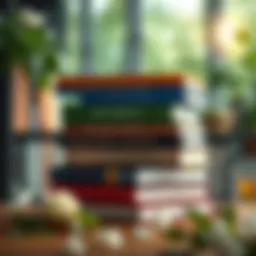 A stack of transformative business books