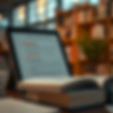 User reviews and ratings displayed on a tablet for book assessment