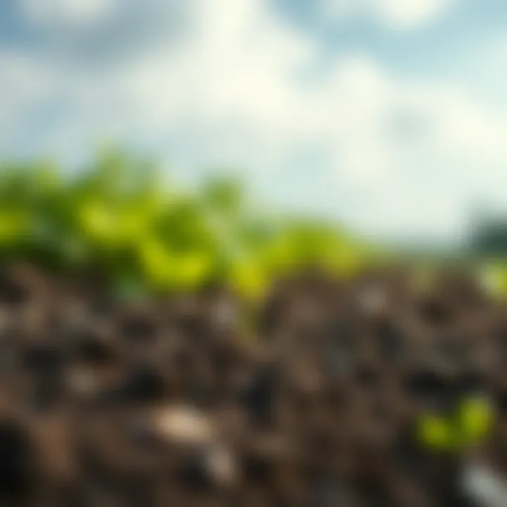 A plant breaking through the soil, illustrating resilience and growth.