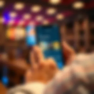 User navigating a mobile audiobook app