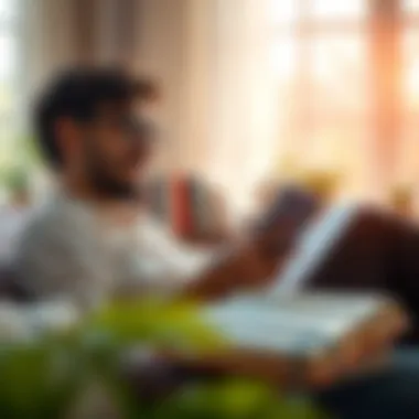 The Joy of Free Reading Resources User enjoying reading in a serene environment