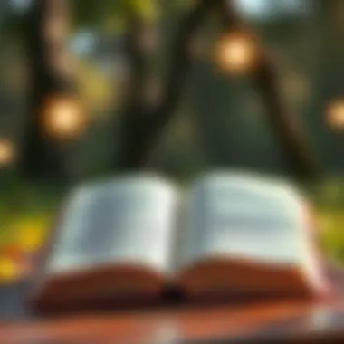 An open book with quotes about motivation and reflection