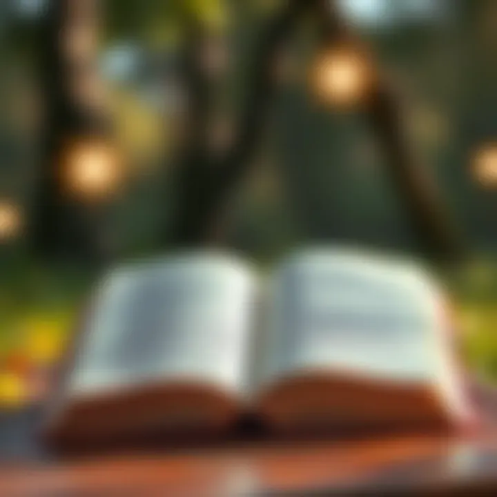 An open book with quotes about motivation and reflection