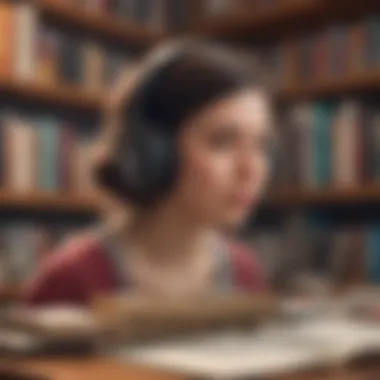 A diverse collection of audiobook genres represented visually