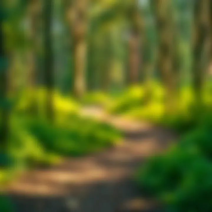 Journey of Discovery A winding path through a forest representing life's journey