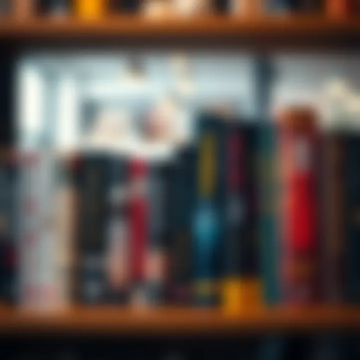 A selection of top communication books on a shelf