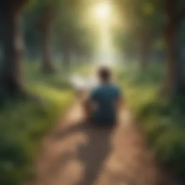 Reading: A Pathway to Self-Discovery An individual reading in a serene environment, symbolizing self-discovery.
