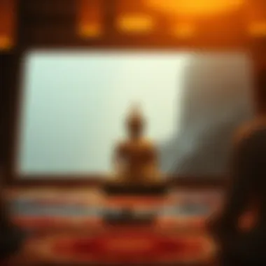 Meditative space illustrating personal growth