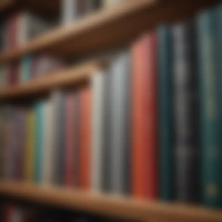 An organized bookshelf with audiobooks in digital format.