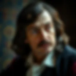 Portrait of René Descartes contemplating philosophy