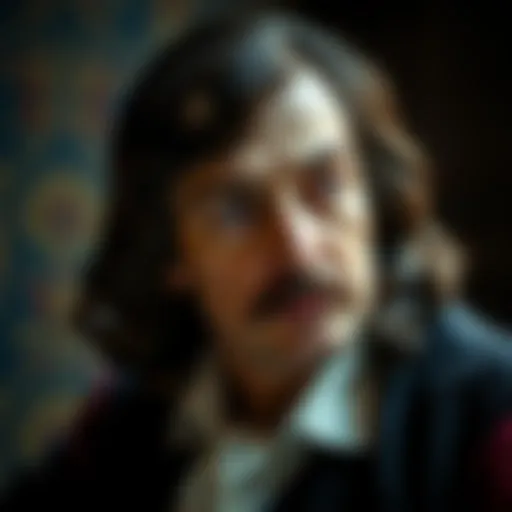 Portrait of René Descartes contemplating philosophy