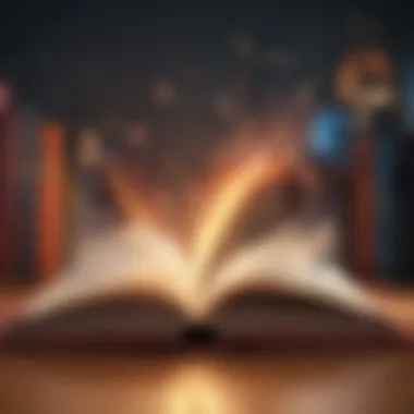 The Power of Audible Books in Personal Growth Sound waves emanating from an open book symbolizing knowledge and exploration
